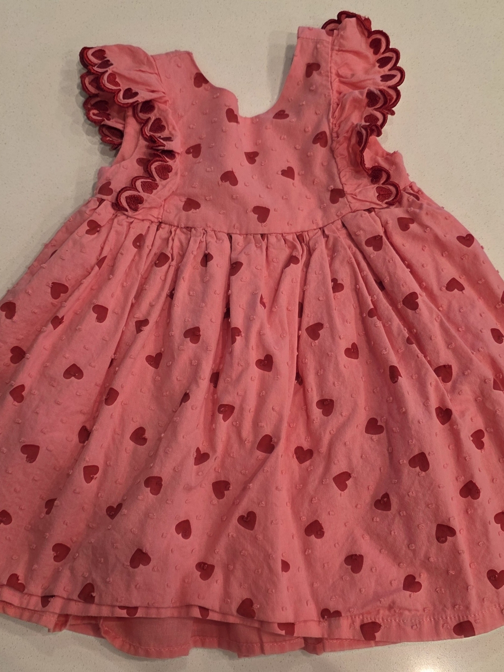 Isaac Mizrahi Pink Dress with Red Heart Print